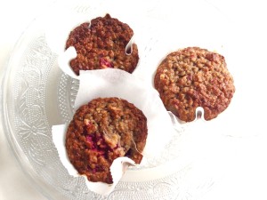 Muffins met bramen en frambozen