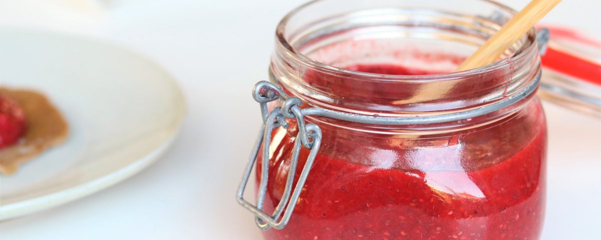aardbeien-frambozenjam zonder suiker