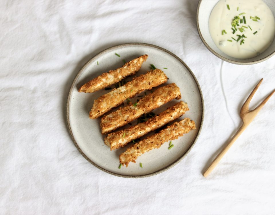 Krokante knolselderijsticks (glutenvrij)