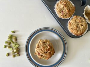 Glutenvrije rabarber-appelmuffins