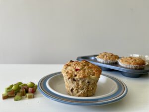 Glutenvrije rabarber-appelmuffins