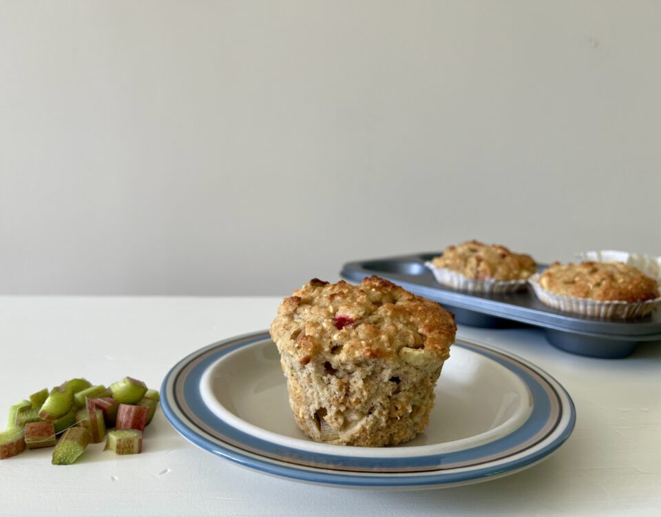 Glutenvrije rabarber-appelmuffins